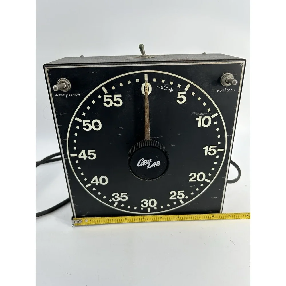 GRALAB Model 300 Darkroom Analog Timer Clean & Tested Buzzer VG Glow In Dark